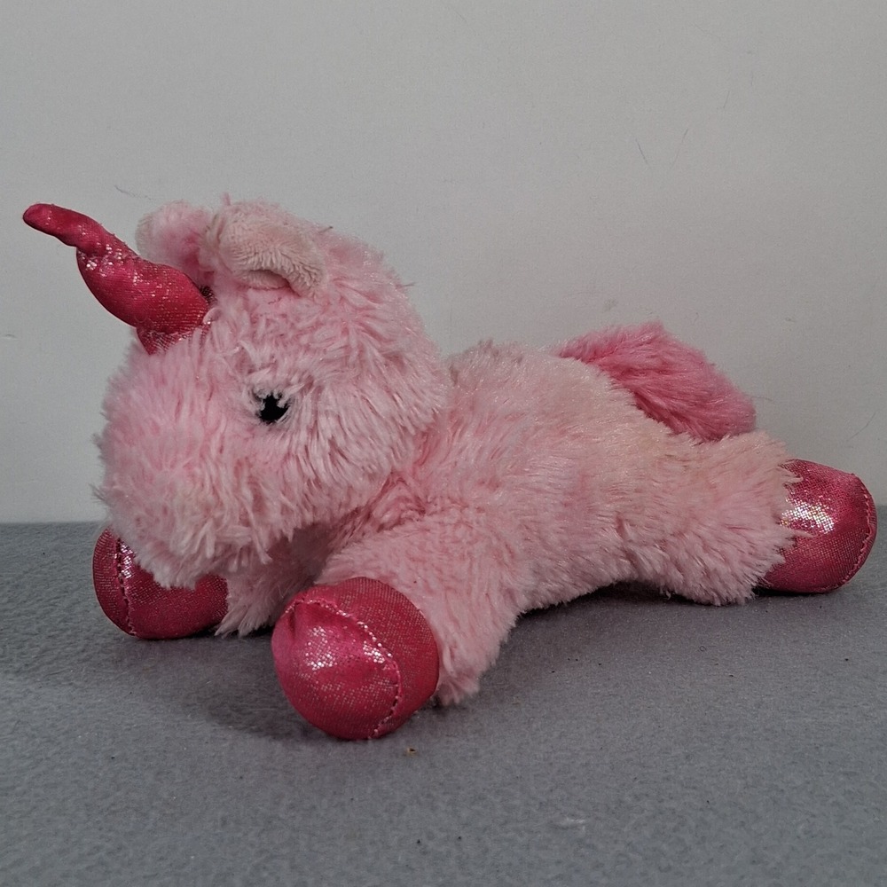 Aurora Plush Unicorn Stuffed Animal Pink Small Sparkle Horn Hooves 7 Inch